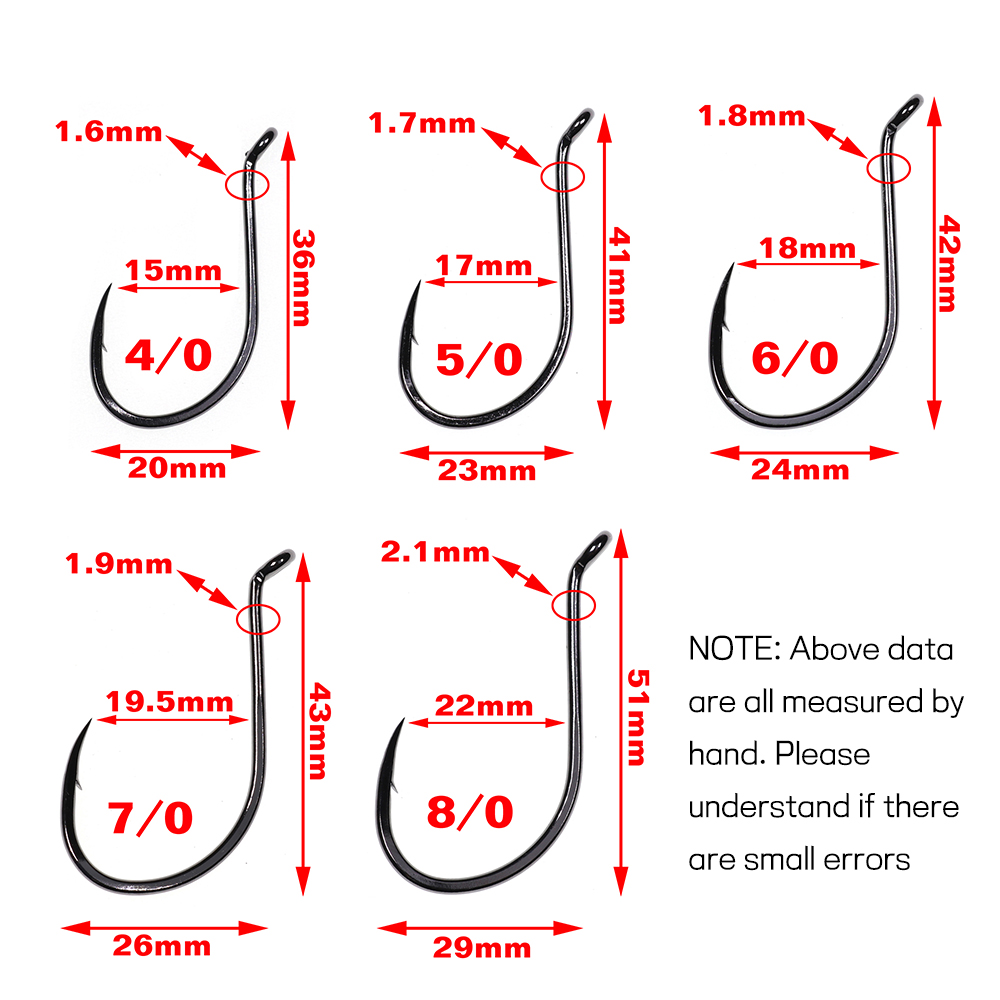 Bimoo 20pcs Offset Octopus Bea - Fishing Hook Offset review and price