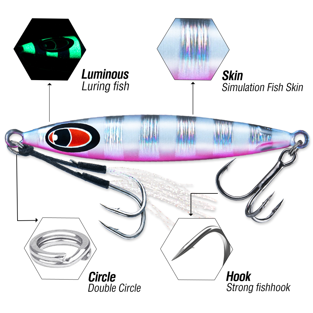 5Pcs Luminous Fishing Jig 10g- - Fishing Hook Jig review and price