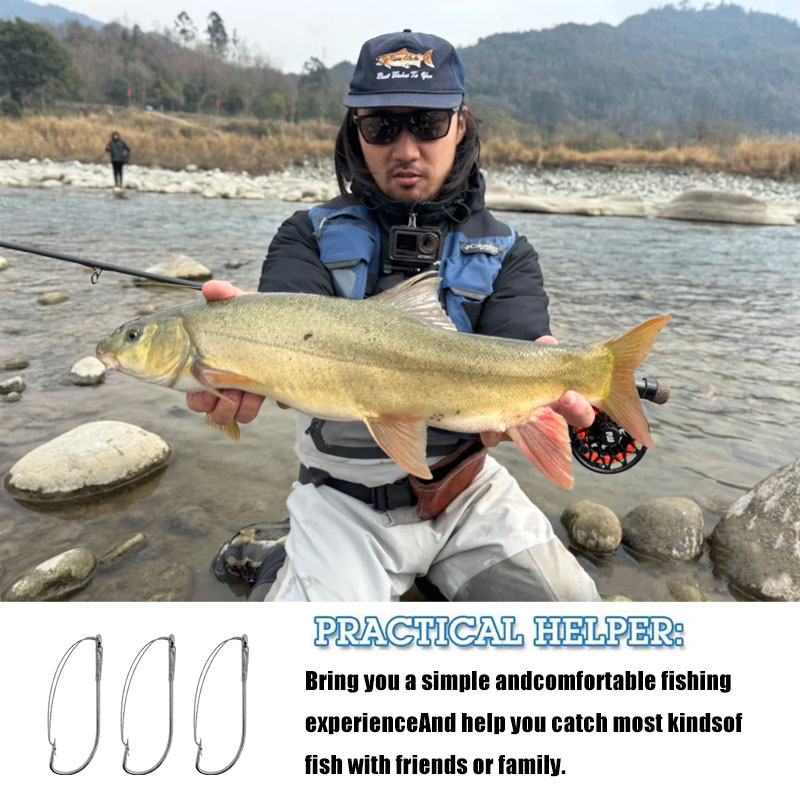 20/40Pcs Weedless Offset Worm  - Fishing Hook Offset review and price