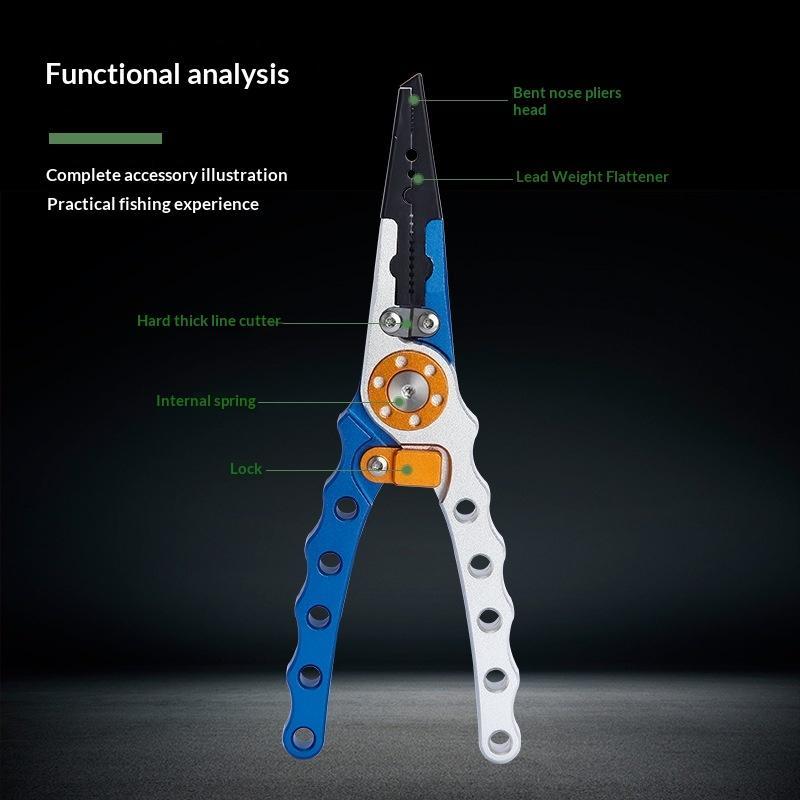 Aluminum Alloy Fishing Pliers  - Fishing Hook Sharpener review and price