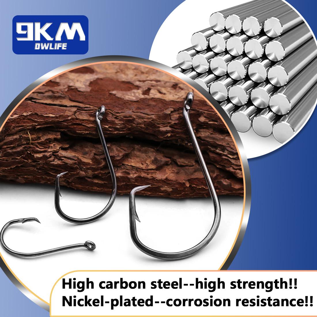 9KM Circle Fishing Hooks 25~50 - Fishing Hook Circle review and price